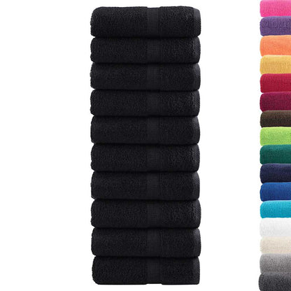Gästetücher 50 pcs Schwarz 30 x 50 cm Baumwolle