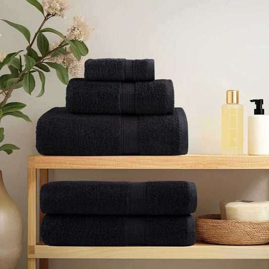 Gästetücher 25 pcs Schwarz 70 x 140 cm Baumwolle