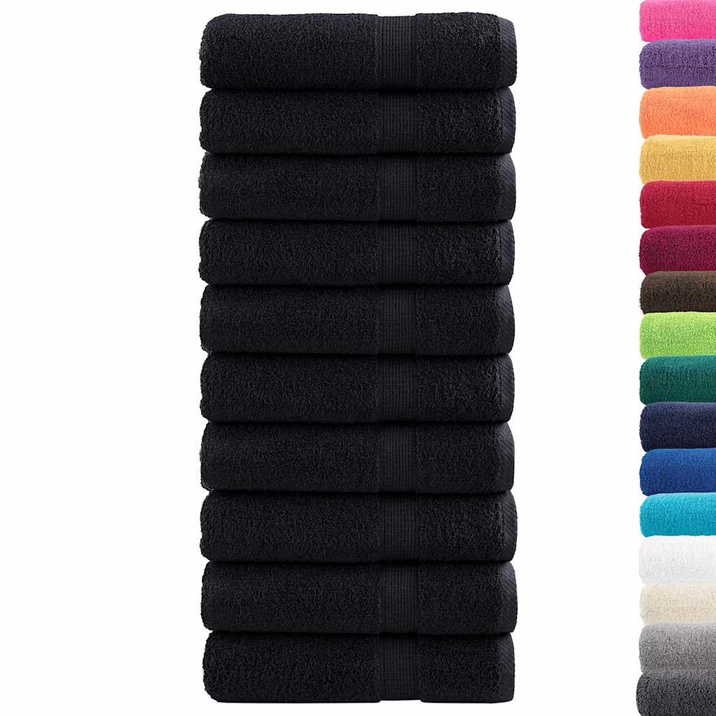 Gästetücher 25 pcs Schwarz 70 x 140 cm Baumwolle