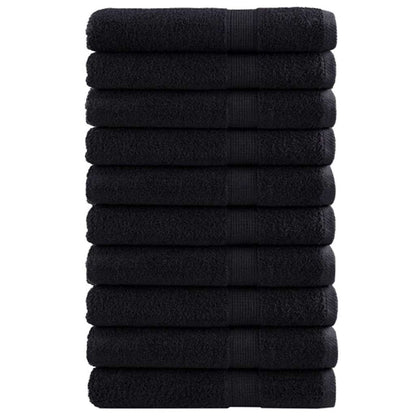 600 gsm Gästetücher SOLUND 25 pcs Schwarz 80 x 200 cm Baumwolle