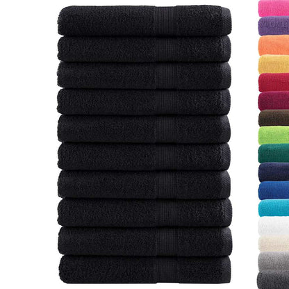 Gästetücher 25 pcs Schwarz 100 x 200 cm Baumwolle