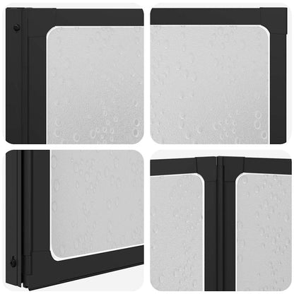 Duschwand Schwarz 120 x 2 x 117 cm Aluminium