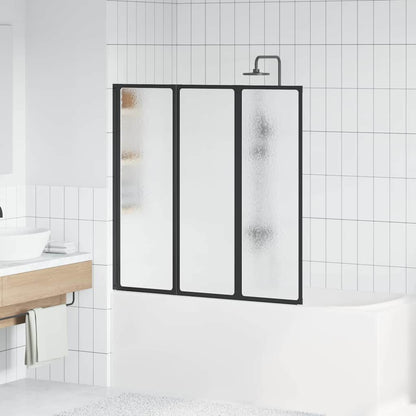Duschwand Schwarz 120 x 2 x 117 cm Aluminium