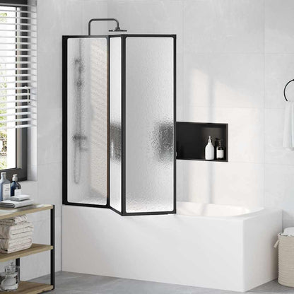 Duschwand Schwarz 132 x 2 x 140 cm Aluminium