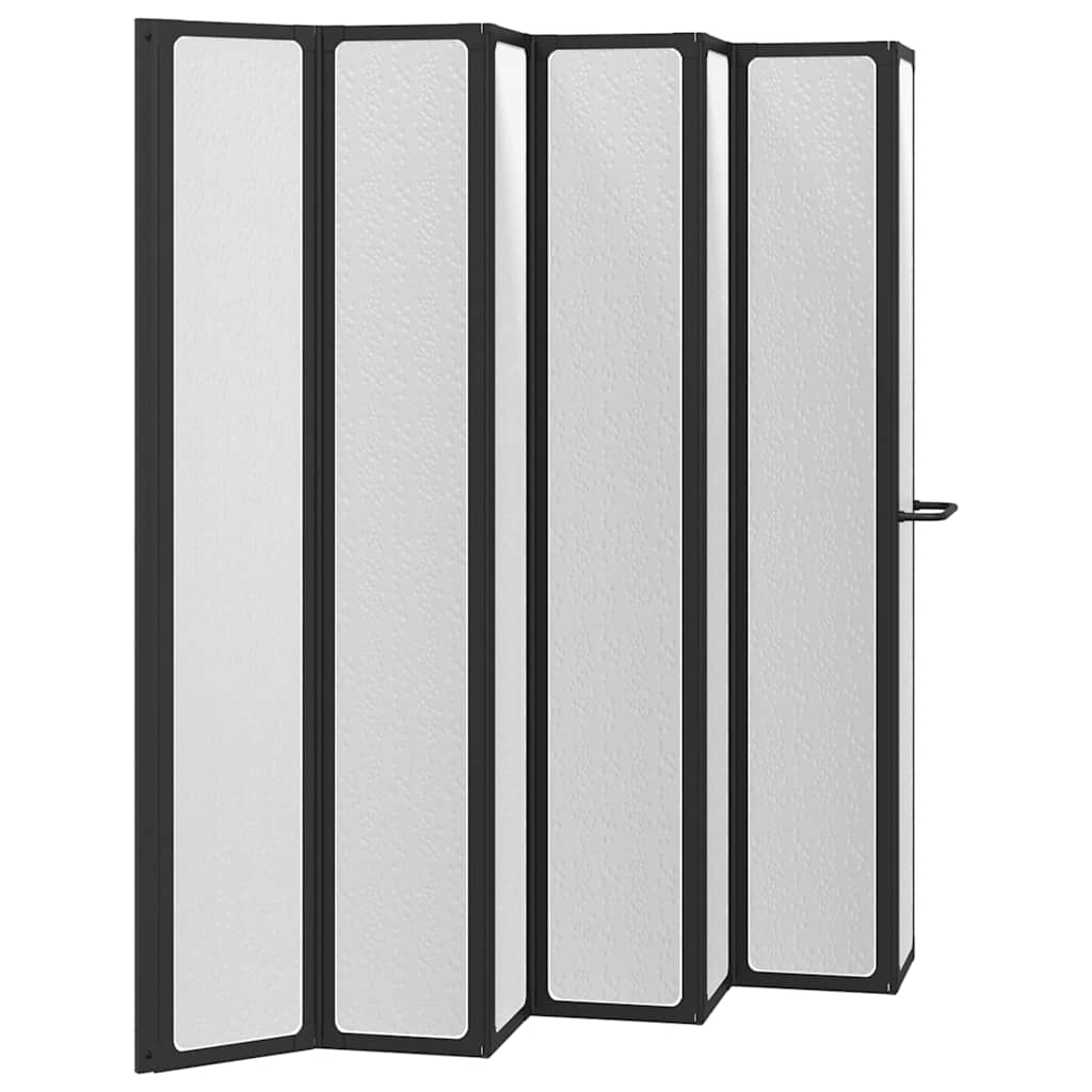 Duschwand Sonstiges Schwarz 168 x 140 cm Aluminium