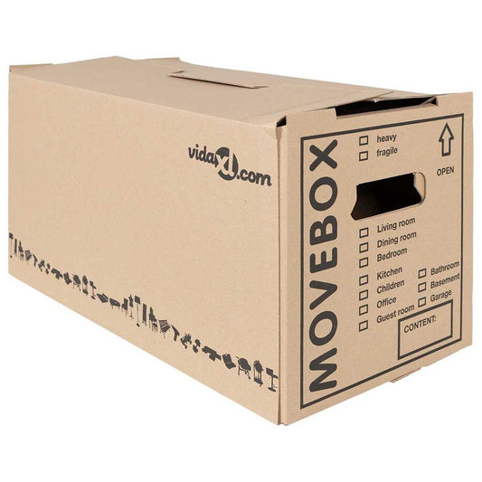 Umzugsbox mit Speicher 20 pcs Braun 59 x 31.5 x 31.5 cm Karton