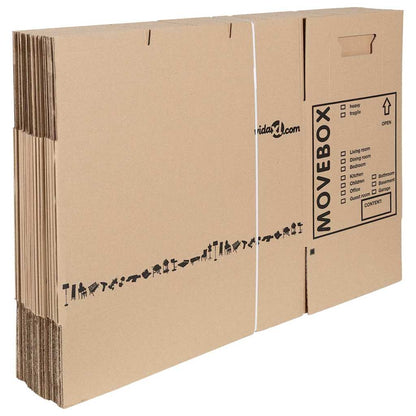 Umzugsbox mit Speicher 20 pcs Braun 59 x 31.5 x 31.5 cm Karton