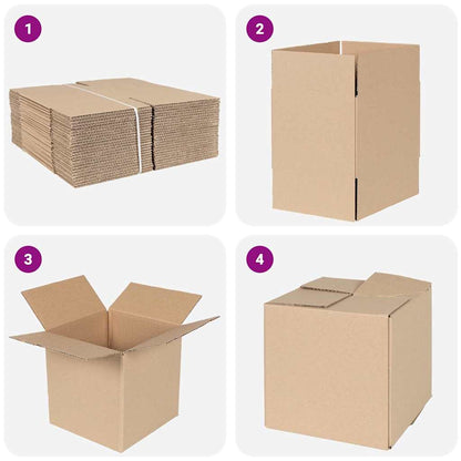 Faltbox mit Speicher 50 pcs Braun 20 x 20 x 20 cm Karton