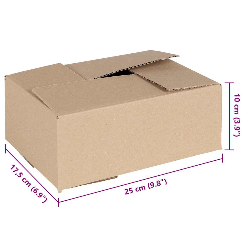 Faltbox mit Speicher 50 pcs Braun 25 x 17.5 x 10 cm Karton