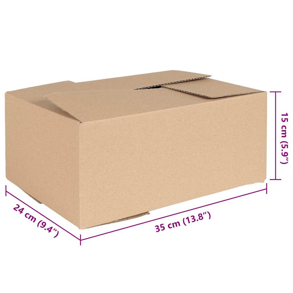 Faltbox mit Speicher 50 pcs Braun 35 x 24 x 15 cm Karton