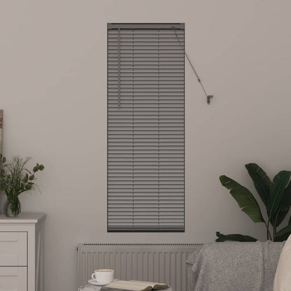 Fensterjalousie mit Vorhängen Manuell Silber Aluminium
