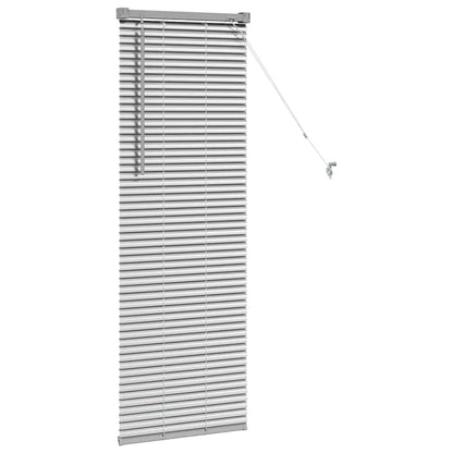 Fensterjalousie mit Vorhängen Manuell Silber Aluminium