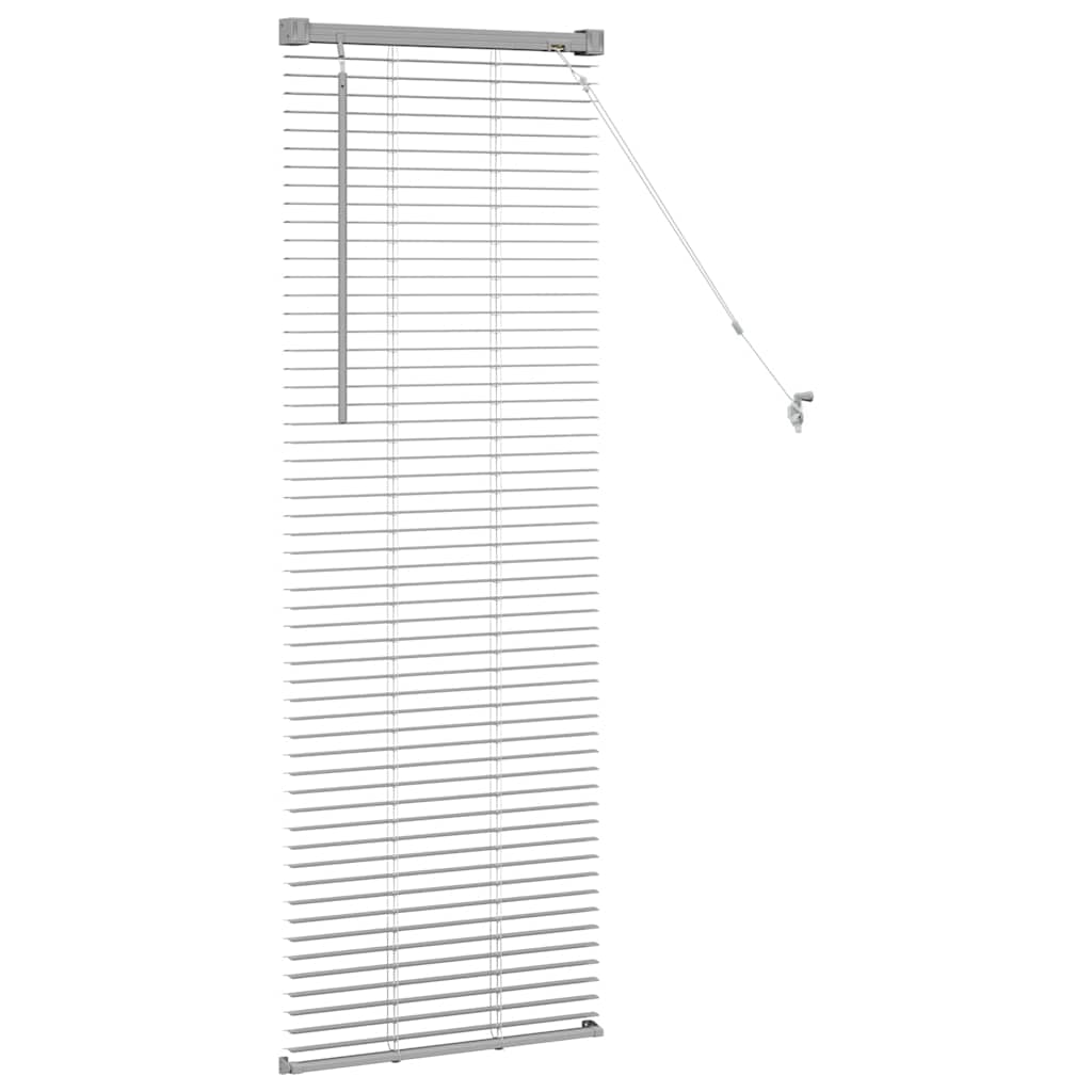 Fensterjalousie mit Vorhängen Manuell Silber Aluminium