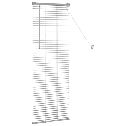 Fensterjalousie mit Vorhängen Manuell Silber Aluminium