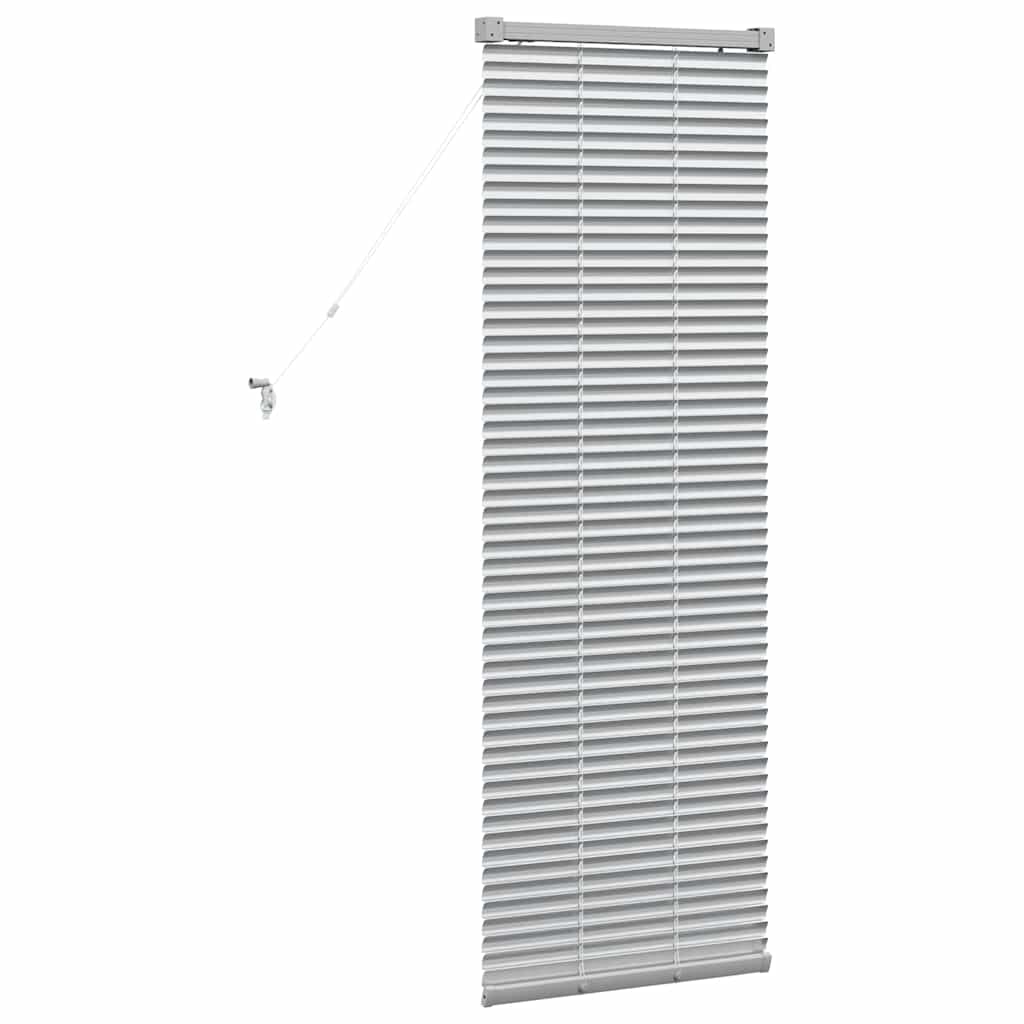 Fensterjalousie mit Vorhängen Manuell Silber Aluminium