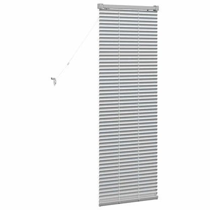 Fensterjalousie mit Vorhängen Manuell Silber Aluminium