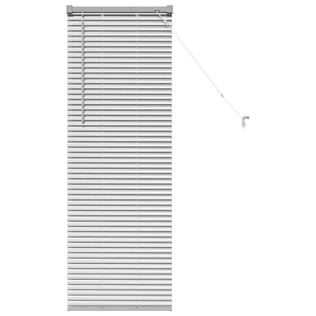 Fensterjalousie mit Vorhängen Manuell Silber Aluminium