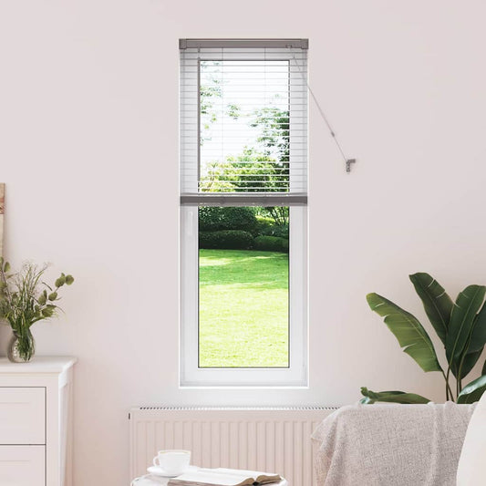 Fensterjalousie mit Vorhängen Manuell Silber Aluminium