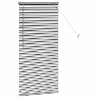 Fensterjalousie mit Vorhängen Manuell Silber Aluminium
