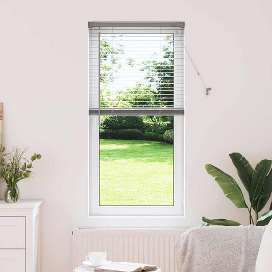 Fensterjalousie mit Vorhängen Manuell Silber Aluminium