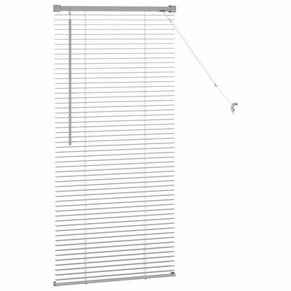 Fensterjalousie mit Vorhängen Manuell Silber Aluminium