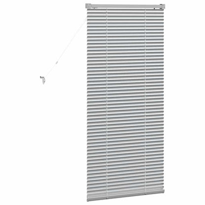 Fensterjalousie mit Vorhängen Manuell Silber Aluminium
