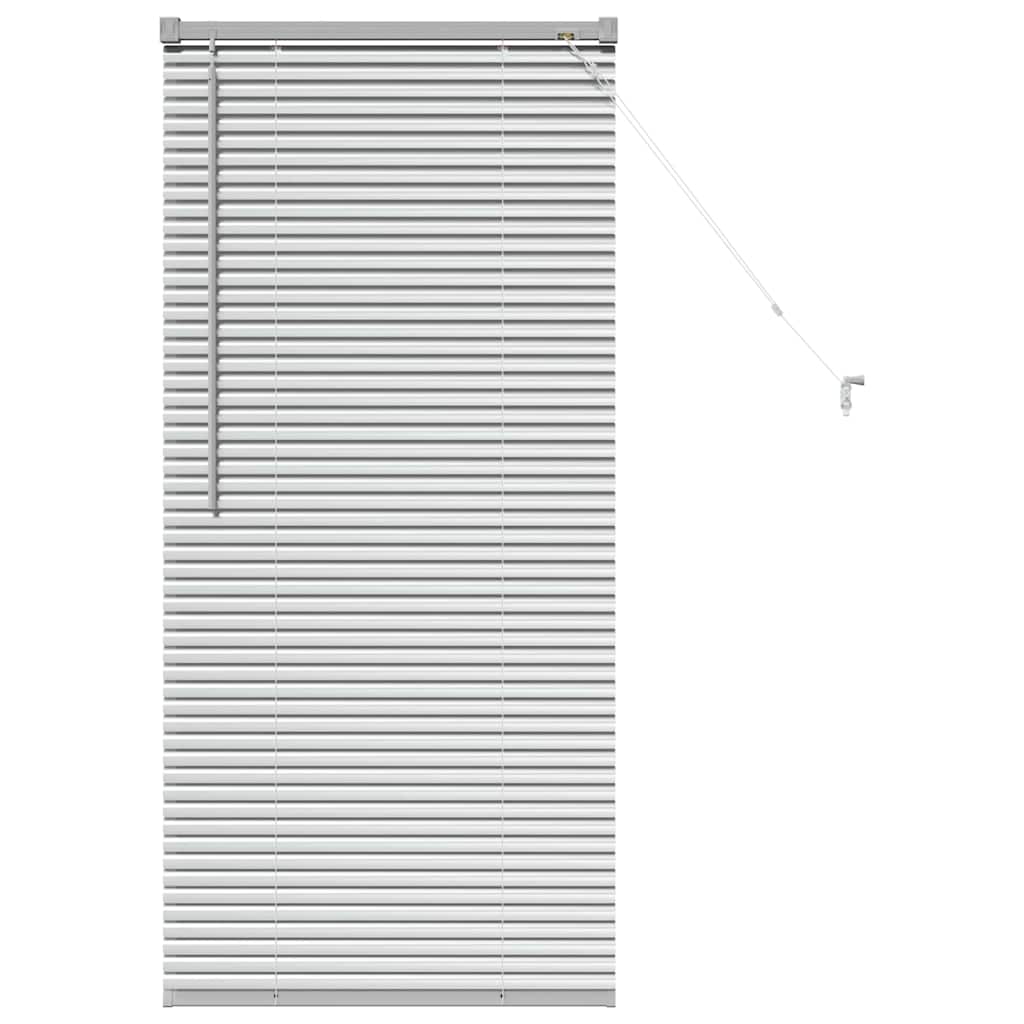 Fensterjalousie mit Vorhängen Manuell Silber Aluminium