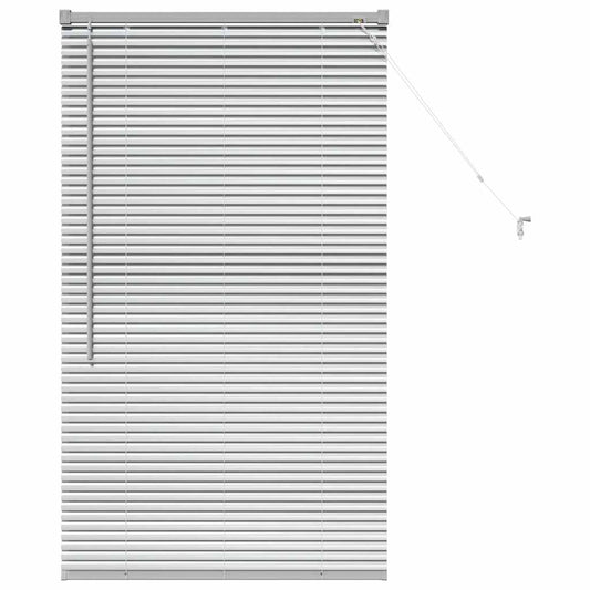 Fensterjalousie mit Vorhängen Manuell Silber Aluminium