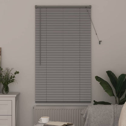 Fensterjalousie mit Vorhängen Manuell Silber Aluminium