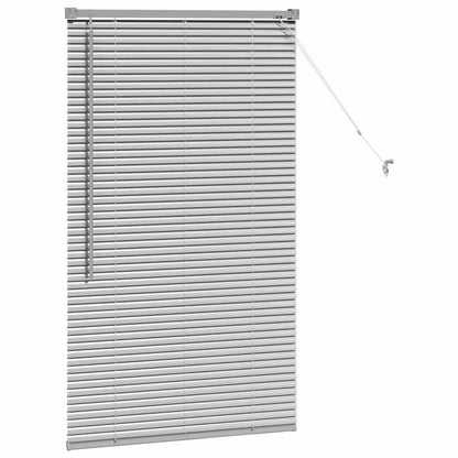 Fensterjalousie mit Vorhängen Manuell Silber Aluminium
