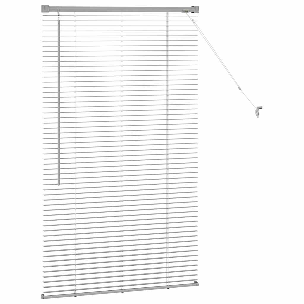 Fensterjalousie mit Vorhängen Manuell Silber Aluminium