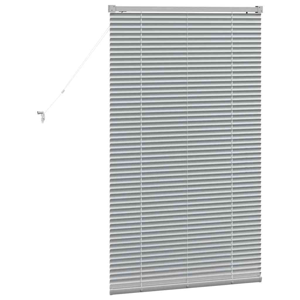 Fensterjalousie mit Vorhängen Manuell Silber Aluminium