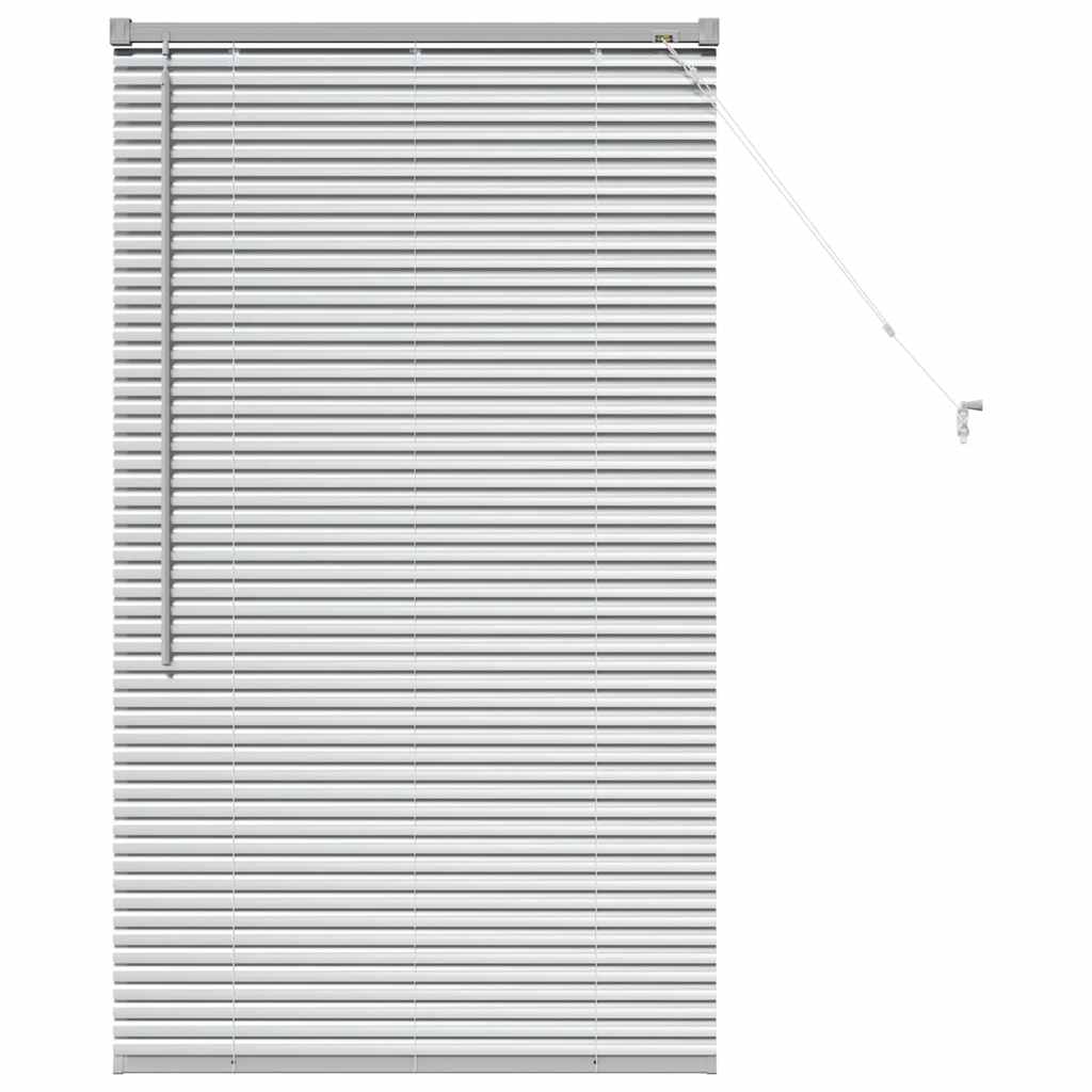 Fensterjalousie mit Vorhängen Manuell Silber Aluminium