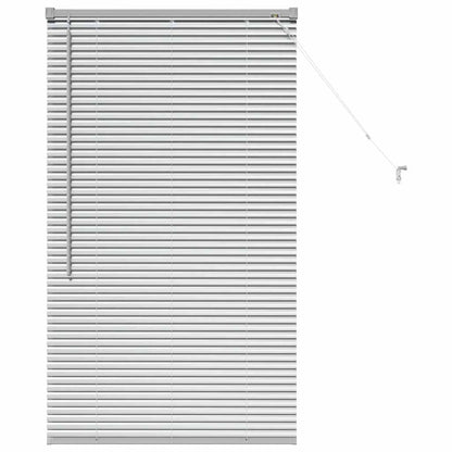 Fensterjalousie mit Vorhängen Manuell Silber Aluminium