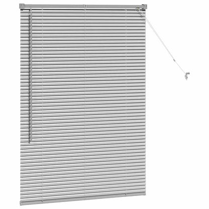 Fensterjalousie mit Vorhängen Manuell Silber Aluminium