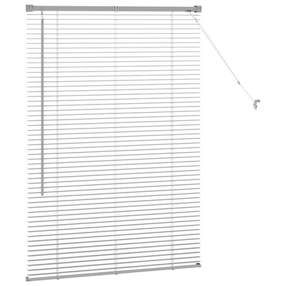 Fensterjalousie mit Vorhängen Manuell Silber Aluminium