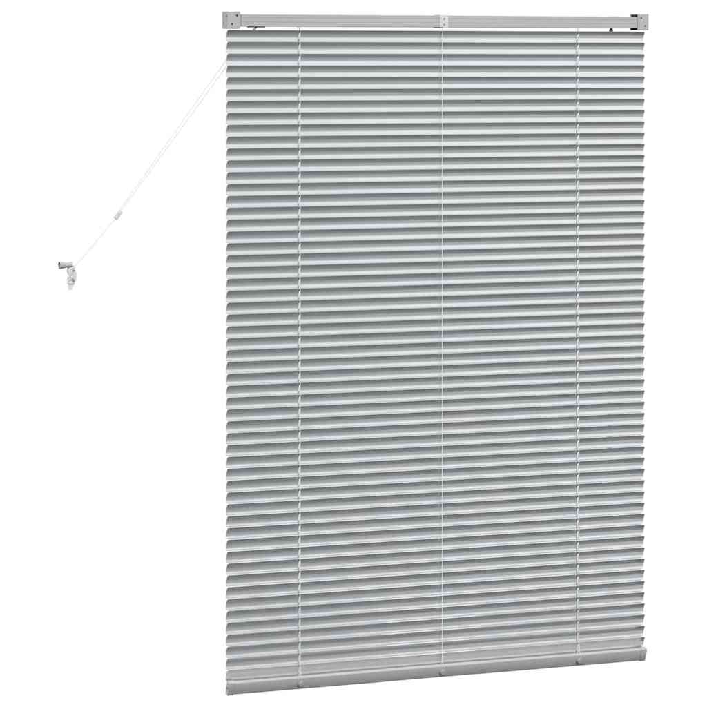 Fensterjalousie mit Vorhängen Manuell Silber Aluminium