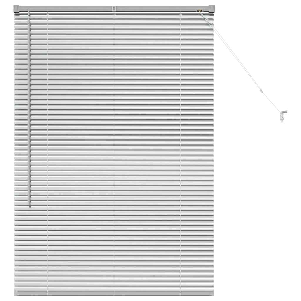 Fensterjalousie mit Vorhängen Manuell Silber Aluminium