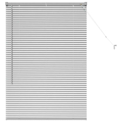 Fensterjalousie mit Vorhängen Manuell Silber Aluminium