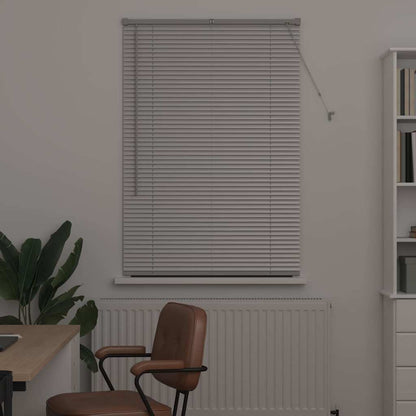 Fensterjalousie mit Vorhängen Manuell Silber Aluminium