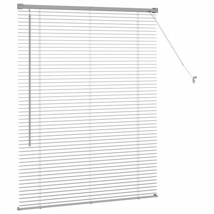 Fensterjalousie mit Vorhängen Manuell Silber Aluminium