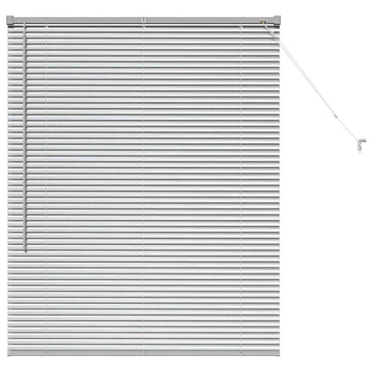 Fensterjalousie mit Vorhängen Manuell Silber Aluminium