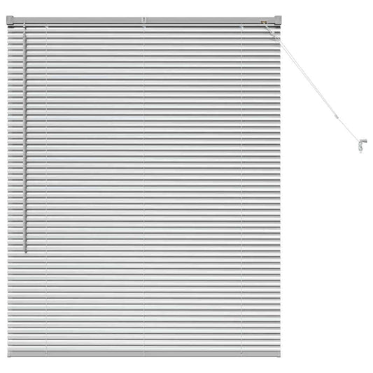 Fensterjalousie mit Vorhängen Manuell Silber Aluminium