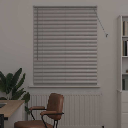 Fensterjalousie mit Vorhängen Manuell Silber Aluminium