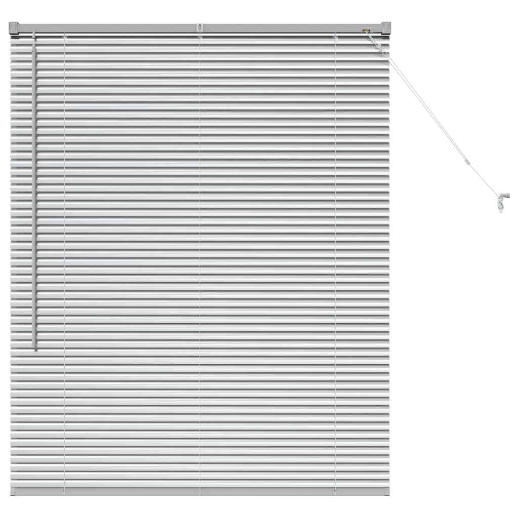 Fensterjalousie mit Vorhängen Manuell Silber Aluminium