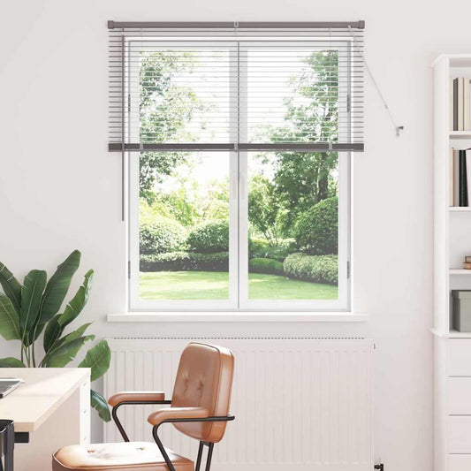 Fensterjalousie mit Vorhängen Manuell Silber Aluminium
