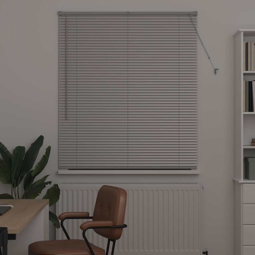 Fensterjalousie mit Vorhängen Manuell Silber Aluminium