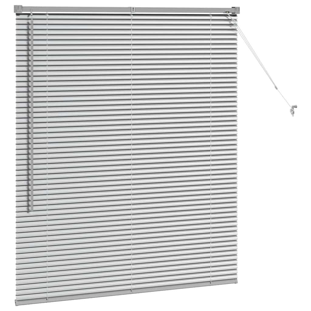 Fensterjalousie mit Vorhängen Manuell Silber Aluminium