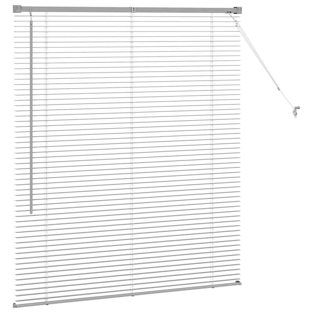Fensterjalousie mit Vorhängen Manuell Silber Aluminium