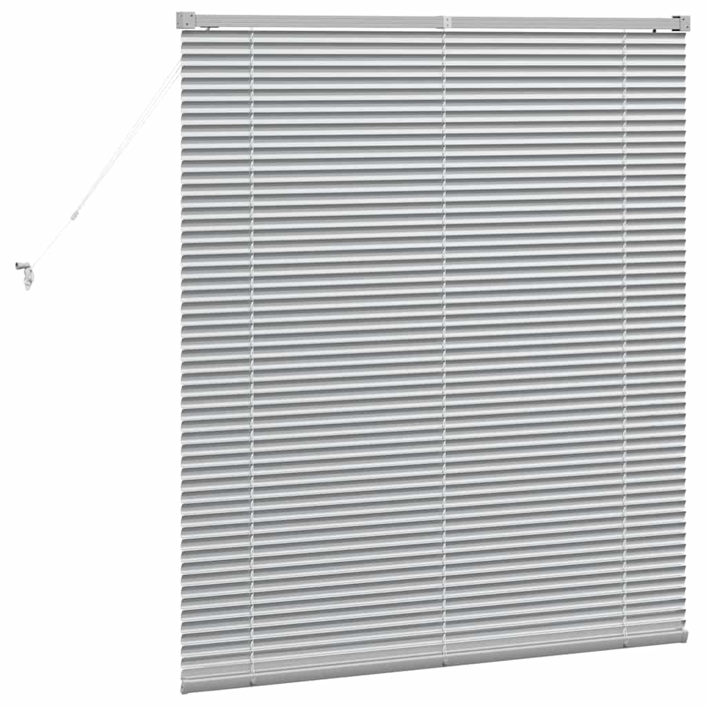 Fensterjalousie mit Vorhängen Manuell Silber Aluminium